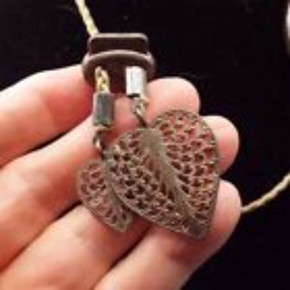 LK LEETAL KALMANSON ISRAELI ARTIST DELICATE FILIGREE HEART LONG NECKLACE 41 - Picture 5 of 5